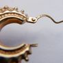 Victorian 9CT Gold  375 Earrings 13mm Spike Creole Hoops Gypsy Vintage 1,7g Image 7