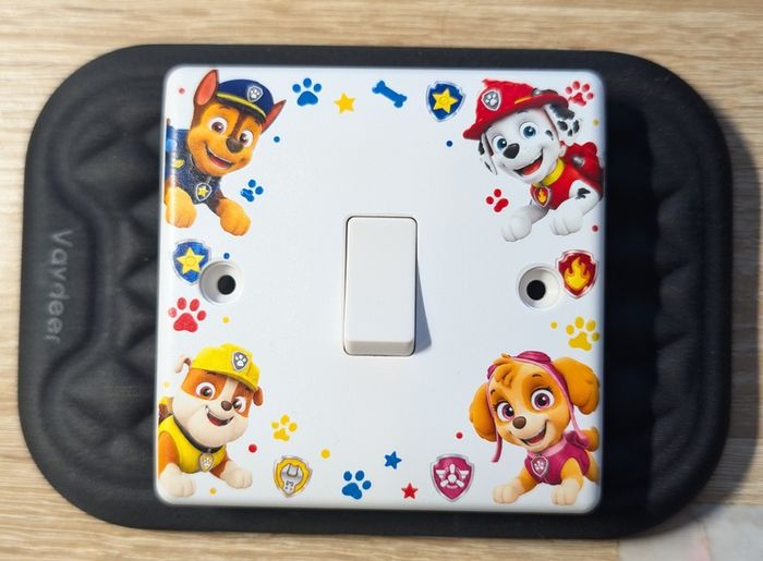 Kids Paw Patrol Light Switch - Full Colour UV Printed - New