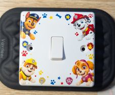 Kids Paw Patrol Light Switch - Full Colour UV Printed - New