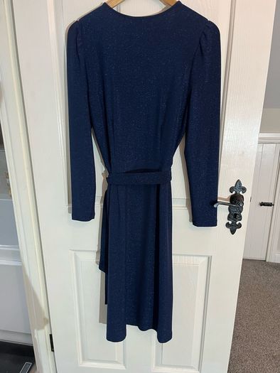 M&S Dress - Midnight Blue with tiny sparkly detail - Comfy Size 10