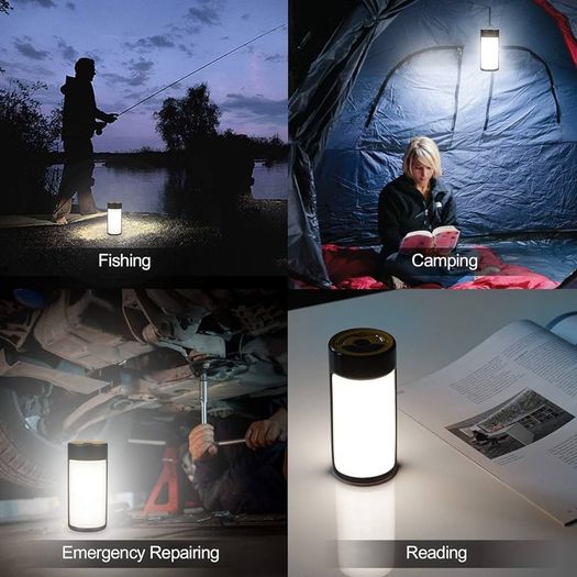 NEW SALE | LED Camping Lights, Rechargeable Camping Lanterns with 400LM 5 Light Modes Water-Resistant, Portable Emergency Tent Lights for Camping Power Cuts Hiking (Orange, 2 Pack)