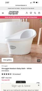 shnuggle baby bath white