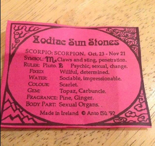 Zodiac Sun Stone Necklace - Scorpio