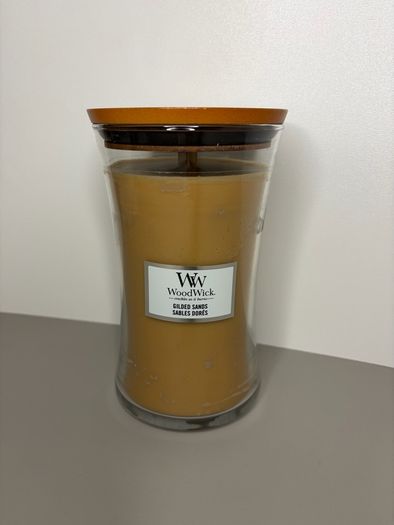 Large Woodwick Yankee Candle - Gilded Sands Hourglass - 610g - New