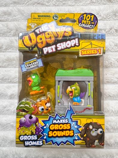The Ugglys Pet Shop Gross Homes Cracker Parrot Exclusive Figure Series 1 Mini Figure Pack Damaged Box Please see photos
