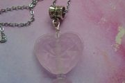 Pink heart pendant, Handmade jewellery,Necklace.Valentin'e Day gift.Jewellery