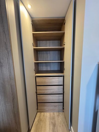 Wardrobes, kitchens, utility rooms, storage units.