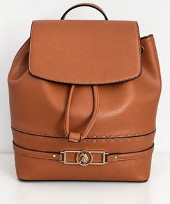 U.S. Polo Assn. Tan Faux-Leather Backpack