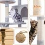 FREE EXPRESS SHIPPING Cat Tree, 151cm Scratching Post Stable Tower for Large Cat, Activity Centre Climbing Tree with 2 House, Hammock, 4 Sisal Posts, Ladder, and Rest Place Indoor Image 3