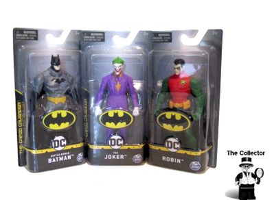 DC Batman Robin Joker 6 Inch Action Figures Brand New Sealed Spin Masters DC Comics Batman Lot Of 3