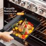 17pcs Induction Hob Pan Set, Black Granite Cookware Sets Pots and Pans Sets Non Stick, Nonstick Cookware and Bakeware, PFOA & PFOS Free Image 5