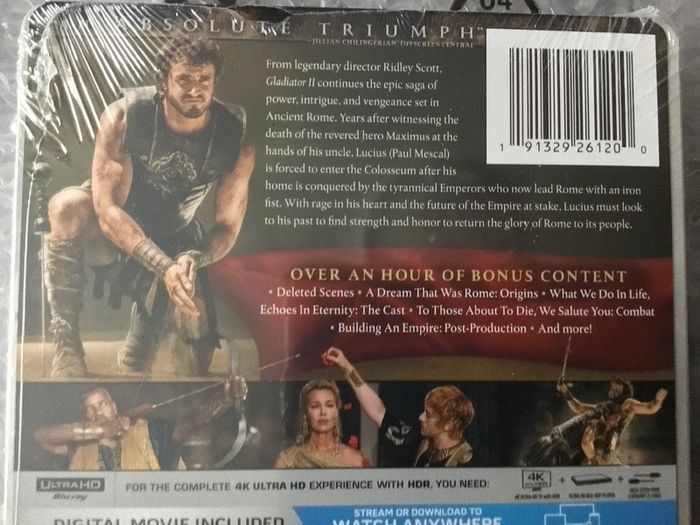 Gladiator 2 Limited Edition 4K Steelbook Dolby Atmos