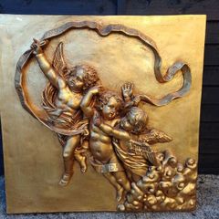 Large Vintage Angel Plaque