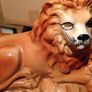 Antique Staffordshire Lions  - Pair Image 4
