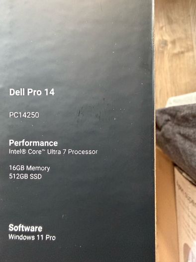 Dell Pro 14 PC14250 - AI PC - Intel Core Ultra 7 - 255U / up to 5.2 GHz - Win 11 Pro - Intel Graphics - 16 GB RAM - 512 GB SSD NVMe - 14" IPS 1920 x 1200 (Full HD Plus) - Gigabit Ethernet - Wi-Fi 6 - magnetite - BTS - with 1 Year Basic Onsite - No PSU