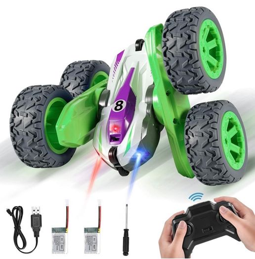 Remote Control Car Toy for Kids, 4WD RC Stunt Car toy, 2.4Ghz Rotating Double Sided Flips 360 Degree RC Car Crawler Truck Vehicle Kids Toy for Boys (MULTIPLE COLOURS AVAILABLE (FREE POSTAGE)