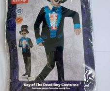 Boys Day of the Dead Halloween Costume Age 7