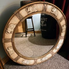 Vintage Elephant Design Mirror