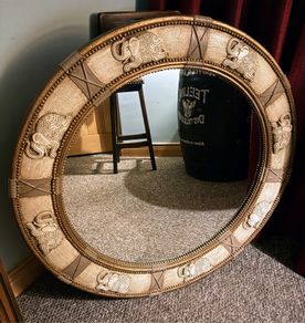 Vintage Elephant Design Mirror