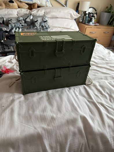 Action Man Footlocker Storage Box Bundle with Mixed Accessories Vintage Hasbro