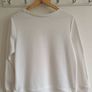 GAP Logo Crewneck Sweatshirt - White & Navy - Size S Image 3