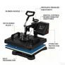 Affordable Digital Swing Away 8 in 1 Heat Transfer Press T-Shirt Sublimation Machine Image 7