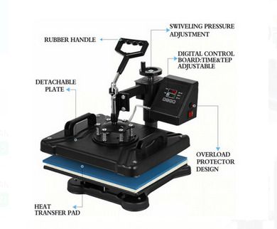Affordable Digital Swing Away 8 in 1 Heat Transfer Press T-Shirt Sublimation Machine