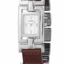 Fossil Ladies ES 1855 brown leather watch with silver accents. Image 5