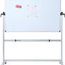 Double-Sided Magnetic Revolving Mobile Whiteboard, Aluminium Frame & Stand,W110xH75 (FREE POSTAGE) Image 4