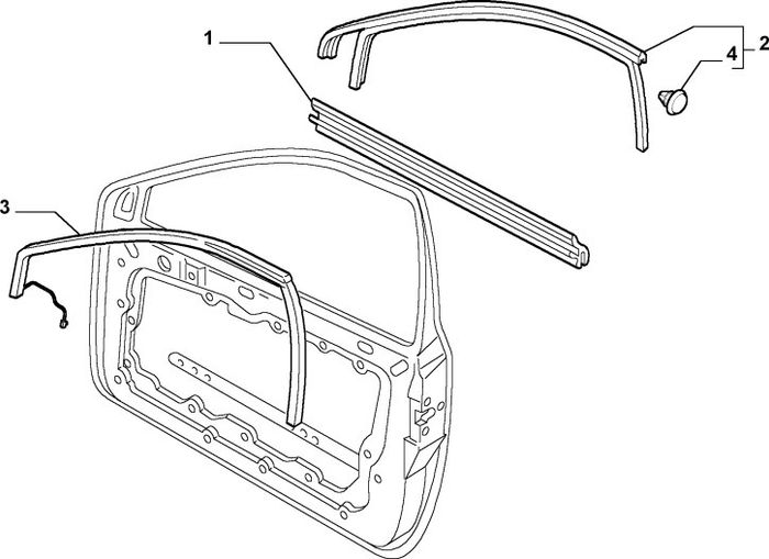 RH Weather Strip (Fiat Stilo)