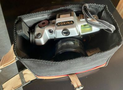 Two old cameras. And flash