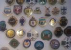 Vintage Enamel Badges - Lawn Bowls.