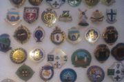 Vintage Enamel Badges - Lawn Bowls.