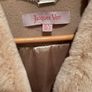 Jaques Vert Beige Coat Sz 16 with 'off-cream' Fake Fur Collar Image 2