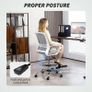 Draughtsman Chair, Mesh Drafting Chair, Ergonomic Office Chair with Lumbar Support, Adjustable Foot Ring, Grey Image 6