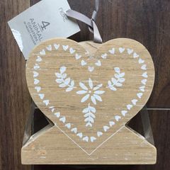 Brand New Next Coasters In Heart Shaped Holder - 4 Coaster - Lovely Gift!
