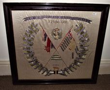 Highland Light Infantry. Framed Silk