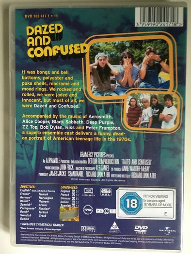 Dazed And Confused [1993] Ben Affleck, Milla Jovovich [Movie DVD]