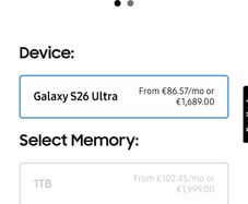 Samsung S26 Ultra, cobalt ivory, 512GB