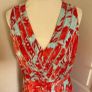Banana Republic size 12 lined orange blue dress Image 2