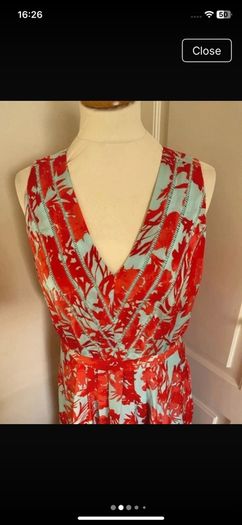 Banana Republic size 12 lined orange blue dress