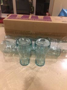 Coca Cola Glasses Plastic Contour 17 x 9 cm