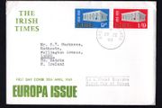 1969 Ireland Europa (CEPT) Commemorative Stamp Illustrated Addressed The Irish Times First Day Cover (FDC) with Baile Atha Cliath (Dublin) cancel