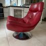Italian leather swivel chair Image 2