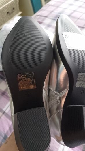 Silver short cowboy style boots