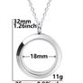 Silver tone floating memorial locket pendant Image 3