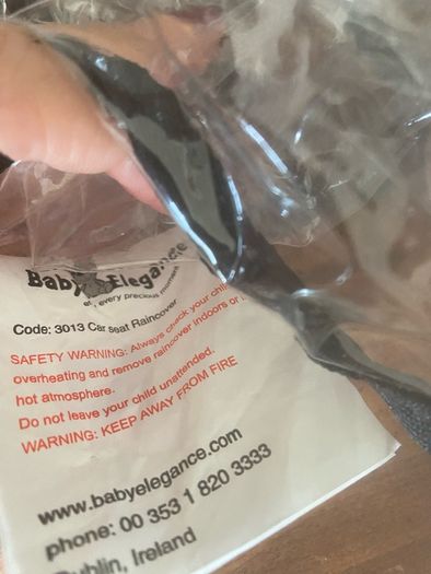 Baby Elegance universal car seat rain cover