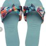 Saint Tropez Havaianas Flip Flops in Blue Floral Print Image 2