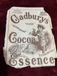 Victorian Cadbury's Advertisement Product Label