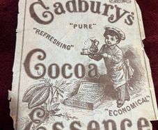 Victorian Cadbury's Advertisement Product Label